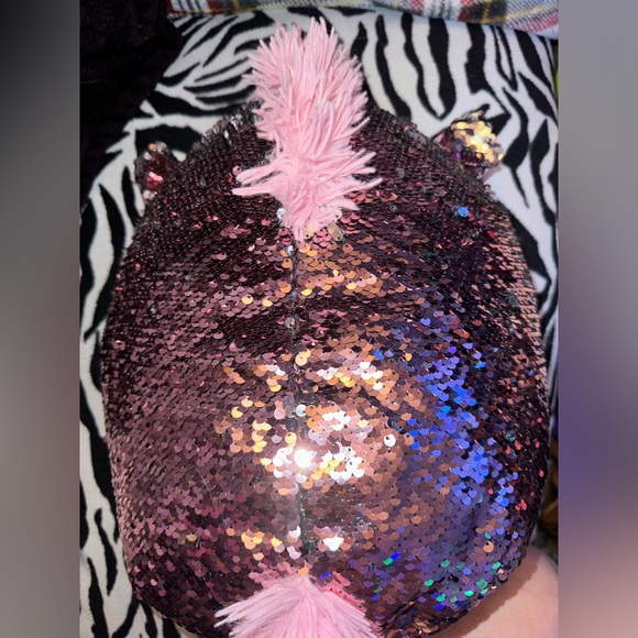 Zoe Reversible Sequin 12in Pink Pig Unicorn Squishmallow - Picture 6 of 7